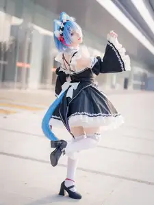 Coser Hua Qi Hana's Adorable Cat Rem Cosplay at Anime Carnival - image 29
