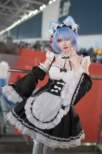 Coser Hua Qi Hana's Adorable Cat Rem Cosplay at Anime Carnival - image 39