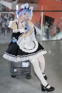 Coser Hua Qi Hana's Adorable Cat Rem Cosplay at Anime Carnival - image 8