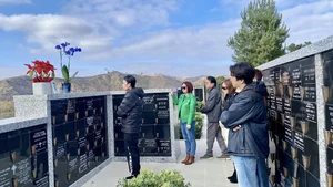 Hoai Linh and Phuong Loan Pay Emotional Visit to Chi Tai's Grave - image 0