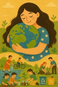 150+ Creative and Meaningful Green Earth Drawing Ideas for Inspiration - image 35