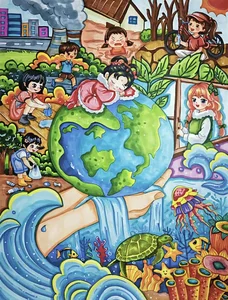 150+ Creative and Meaningful Green Earth Drawing Ideas for Inspiration - image 7
