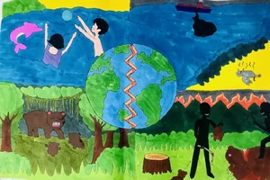 150+ Creative and Meaningful Green Earth Drawing Ideas for Inspiration - image 30