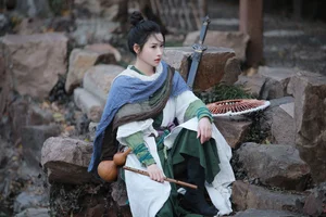 Elegant Traditional Chinese Aesthetic Photography: Art Language Vol.9375 Yi Zhan Bai Cha Qing Huan Collection - image 3