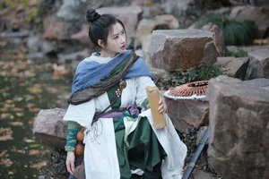 Elegant Traditional Chinese Aesthetic Photography: Art Language Vol.9375 Yi Zhan Bai Cha Qing Huan Collection - image 6