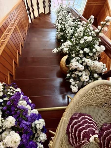 Breathtaking Home Decor: Transforming a Staircase with 150 Bundles of Michaelmas Daisies - image 2