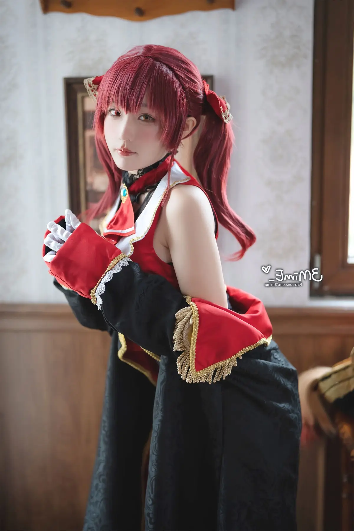 Coser Mime as Marine: Captivating Cosplay Photo Set (24P)