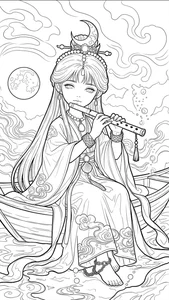 Ancient Anime Princess Coloring Pages: Creative Printable Sheets for Kids - image 9