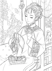 Ancient Anime Princess Coloring Pages: Creative Printable Sheets for Kids - image 3
