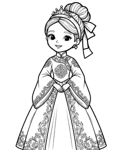 Ancient Anime Princess Coloring Pages: Creative Printable Sheets for Kids - image 15