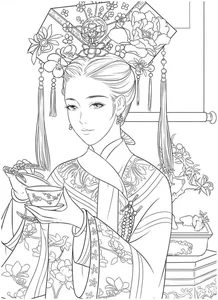 Ancient Anime Princess Coloring Pages: Creative Printable Sheets for Kids - image 7
