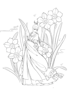 Ancient Anime Princess Coloring Pages: Creative Printable Sheets for Kids - image 29