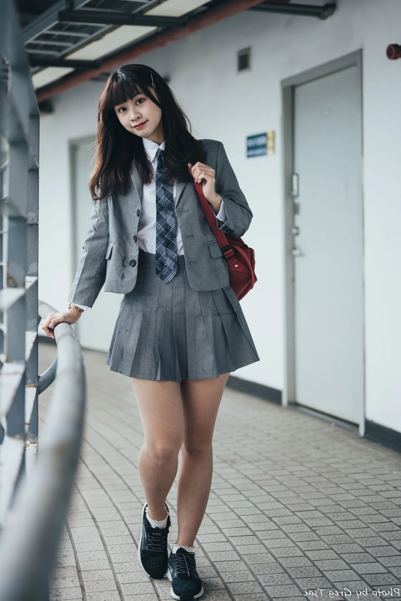 Elegant Campus Fashion: Ruoying’s Sophisticated Urban Style at the University of Science and Technology Beijing (USTB) with Chic Black Stockings