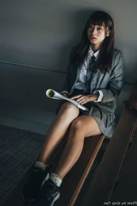 Elegant Campus Fashion: Ruoying’s Sophisticated Urban Style at the University of Science and Technology Beijing (USTB) with Chic Black Stockings - image 37