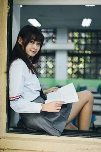Elegant Campus Fashion: Ruoying’s Sophisticated Urban Style at the University of Science and Technology Beijing (USTB) with Chic Black Stockings - image 21