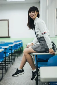 Elegant Campus Fashion: Ruoying’s Sophisticated Urban Style at the University of Science and Technology Beijing (USTB) with Chic Black Stockings - image 47