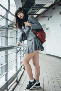 Elegant Campus Fashion: Ruoying’s Sophisticated Urban Style at the University of Science and Technology Beijing (USTB) with Chic Black Stockings - image 20