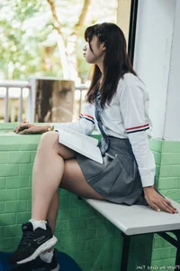 Elegant Campus Fashion: Ruoying’s Sophisticated Urban Style at the University of Science and Technology Beijing (USTB) with Chic Black Stockings - image 26