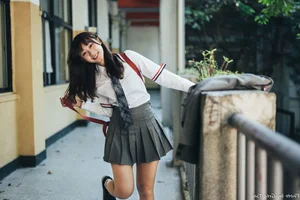 Elegant Campus Fashion: Ruoying’s Sophisticated Urban Style at the University of Science and Technology Beijing (USTB) with Chic Black Stockings - image 22