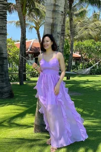 Hong Diem Showcases Ageless Grace and Sophistication in a Stunning Sheer Gown - image 0