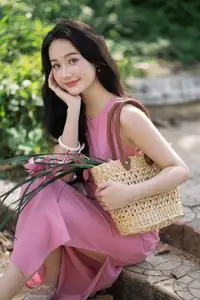 Captivating Grace: Long-Haired Beauty in Soft Pink Evokes Dreamy Serenity. - image 10