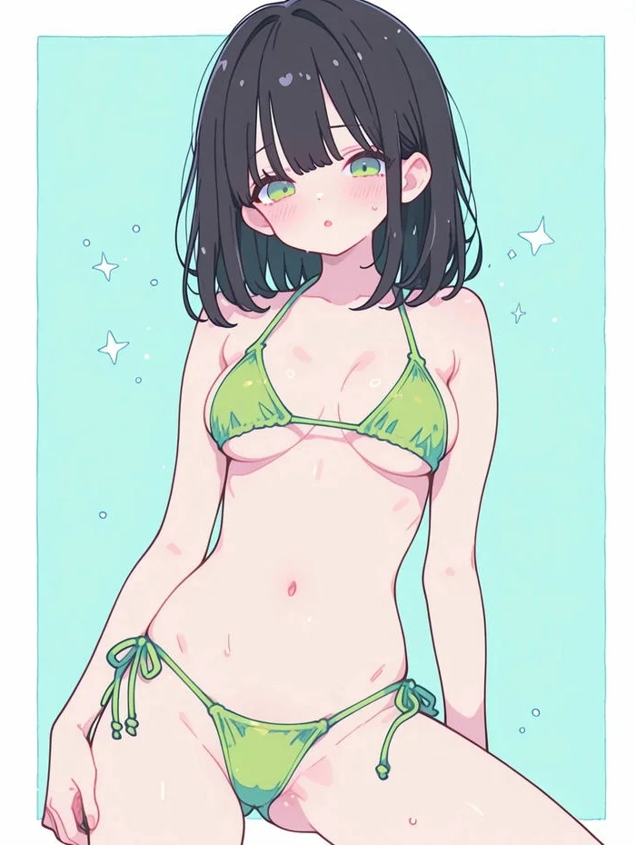 Anime Bikini Girls Gallery: Cute and Sexy Anime Swimsuit Art