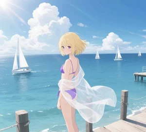 Anime Bikini Girls Gallery: Cute and Sexy Anime Swimsuit Art - image 54