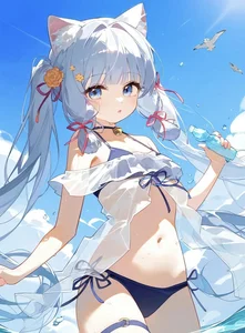 Anime Bikini Girls Gallery: Cute and Sexy Anime Swimsuit Art - image 32