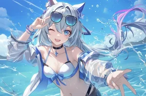 Anime Bikini Girls Gallery: Cute and Sexy Anime Swimsuit Art - image 15