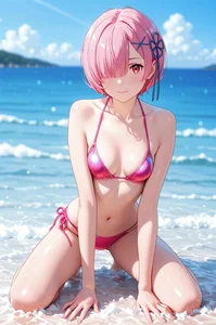 Anime Bikini Girls Gallery: Cute and Sexy Anime Swimsuit Art - image 1