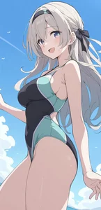 Anime Bikini Girls Gallery: Cute and Sexy Anime Swimsuit Art - image 17