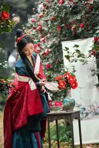 Elegant Qi Ni Si Mao: A Timeless Portrait in Traditional Attire & Camellias - YiTuYu Vol.8689 - image 19