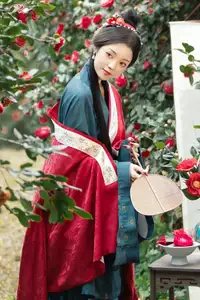 Elegant Qi Ni Si Mao: A Timeless Portrait in Traditional Attire & Camellias - YiTuYu Vol.8689 - image 15