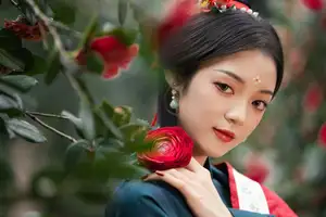 Elegant Qi Ni Si Mao: A Timeless Portrait in Traditional Attire & Camellias - YiTuYu Vol.8689 - image 16