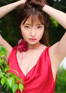 Natsuki Satonaka in Dazzling Red Dress: Explore Full Throttle Beauty from YJ PHOTO BOOK Task have Fun - image 1