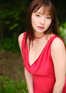 Natsuki Satonaka in Dazzling Red Dress: Explore Full Throttle Beauty from YJ PHOTO BOOK Task have Fun - image 0