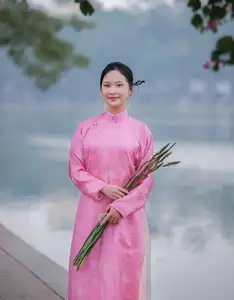 Discover the Graceful Beauty of a Vietnamese Girl in Traditional Pink Ao Dai 1000028168 - image 5