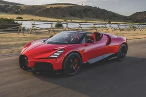 Rare Bugatti W16 Mistral Hypercar with Low Mileage Listed for Sale - image 2
