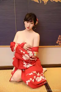 Li Gin En Irene (No.10624) Shines in Red Kimono: Captivating Asian Beauty by XiuRen秀人网 - image 4