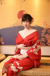 Li Gin En Irene (No.10624) Shines in Red Kimono: Captivating Asian Beauty by XiuRen秀人网 - image 39