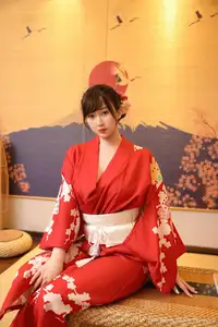Li Gin En Irene (No.10624) Shines in Red Kimono: Captivating Asian Beauty by XiuRen秀人网 - image 41