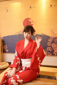 Li Gin En Irene (No.10624) Shines in Red Kimono: Captivating Asian Beauty by XiuRen秀人网 - image 5