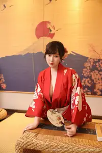 Li Gin En Irene (No.10624) Shines in Red Kimono: Captivating Asian Beauty by XiuRen秀人网 - image 21