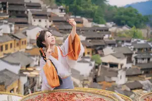Discover Shen Xuan Mei's Grace in Hanfu Amidst Ancient Village Charm - YiTuYu Vol.8713 - image 9