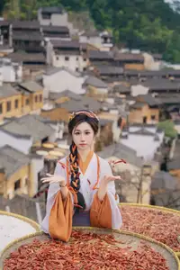 Discover Shen Xuan Mei's Grace in Hanfu Amidst Ancient Village Charm - YiTuYu Vol.8713 - image 12