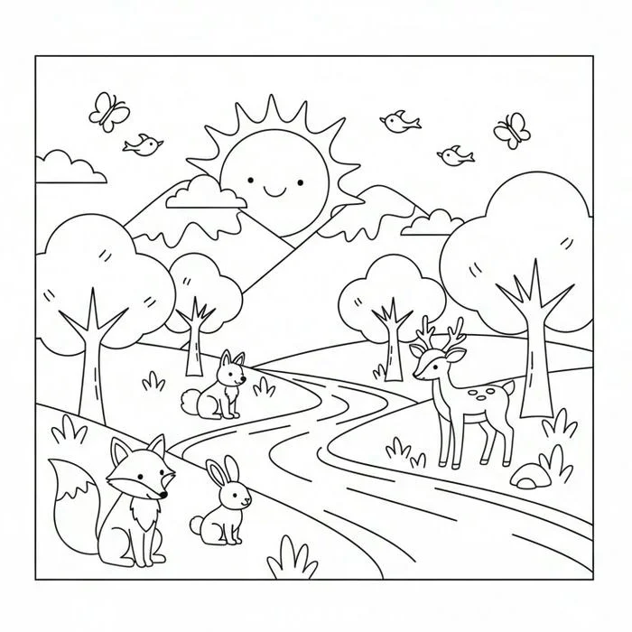 152+ Nature Coloring Pages for Kids: Creative Educational Activities and Printables
