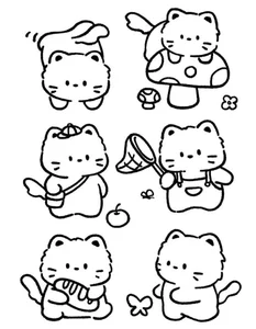 91+ Cute Line Art Stickers: Minimalist Uncolored Aesthetic Designs for Journaling - image 28