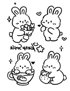91+ Cute Line Art Stickers: Minimalist Uncolored Aesthetic Designs for Journaling - image 22