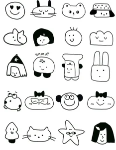 91+ Cute Line Art Stickers: Minimalist Uncolored Aesthetic Designs for Journaling - image 8