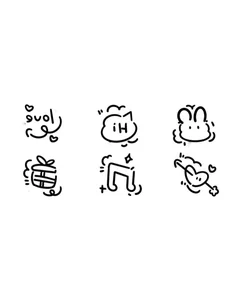 91+ Cute Line Art Stickers: Minimalist Uncolored Aesthetic Designs for Journaling - image 0